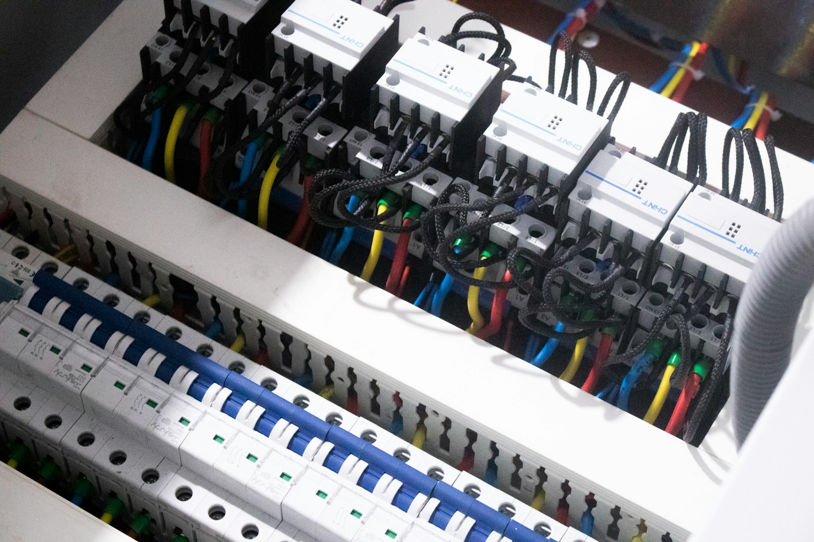 Detaliu tehnic de tablou electric și automatizare